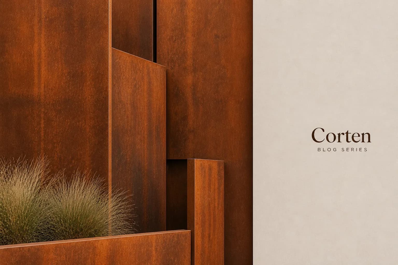 Corten sac panel yakın çekim ve patina dokusu